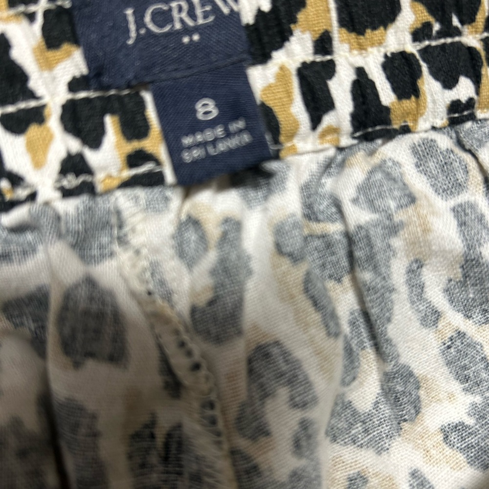 J. Crew Black and Cream Animal Print pants - Picture 5 of 6